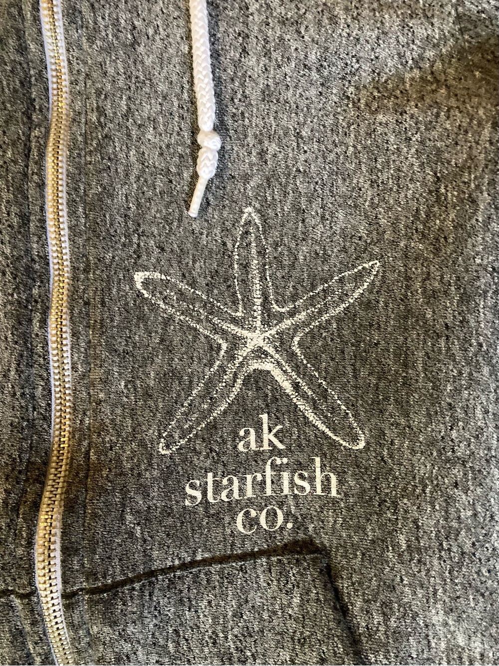 AK Starfish | American Apparel | Ladies Gray Zip Hoodie (size: S)